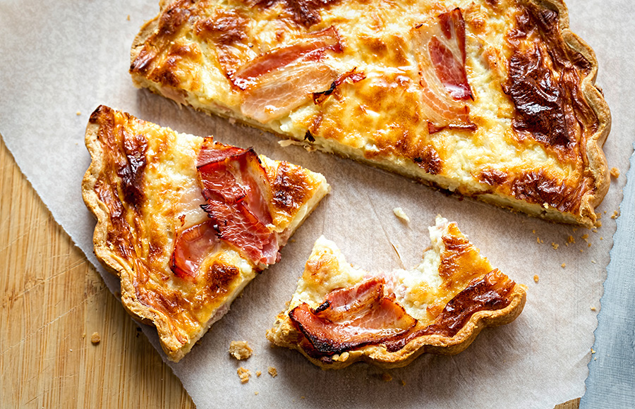 Bacon and cheese quiche